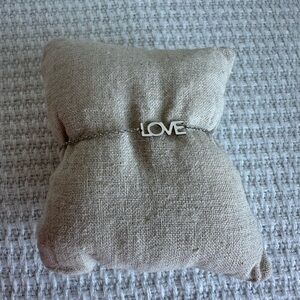 Stella and Dot Silver 'LOVE' Bracelet